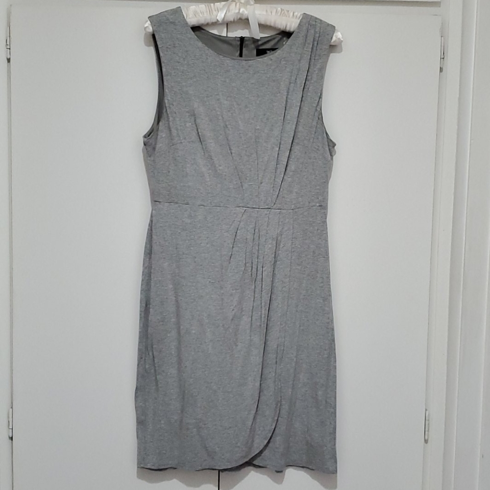 Grey faux wrap dress